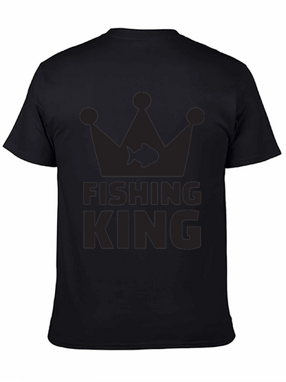 Fishing King Black T-Shirt - Anglers Crown