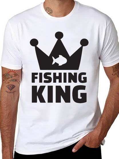 Fishing King Black T-Shirt - Anglers Crown