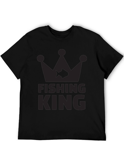 Fishing King Black T-Shirt - Anglers Crown