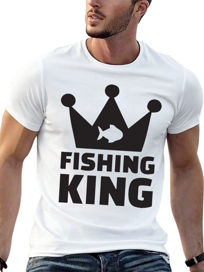 Fishing King Black T-Shirt - Anglers Crown