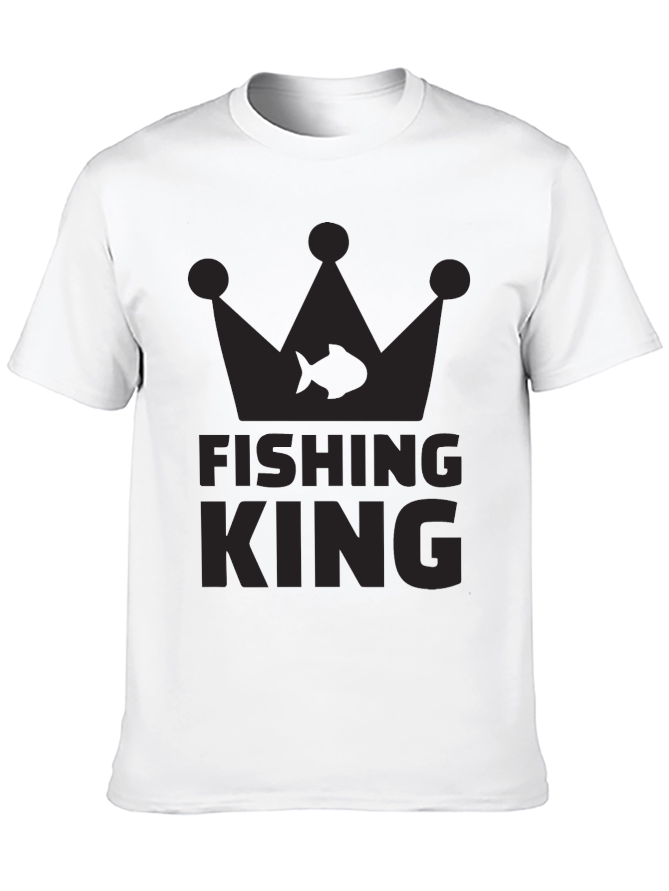 Fishing King Black T-Shirt - Anglers Crown