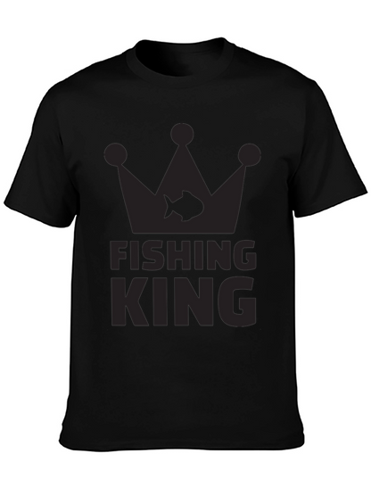 Fishing King Black T-Shirt - Anglers Crown