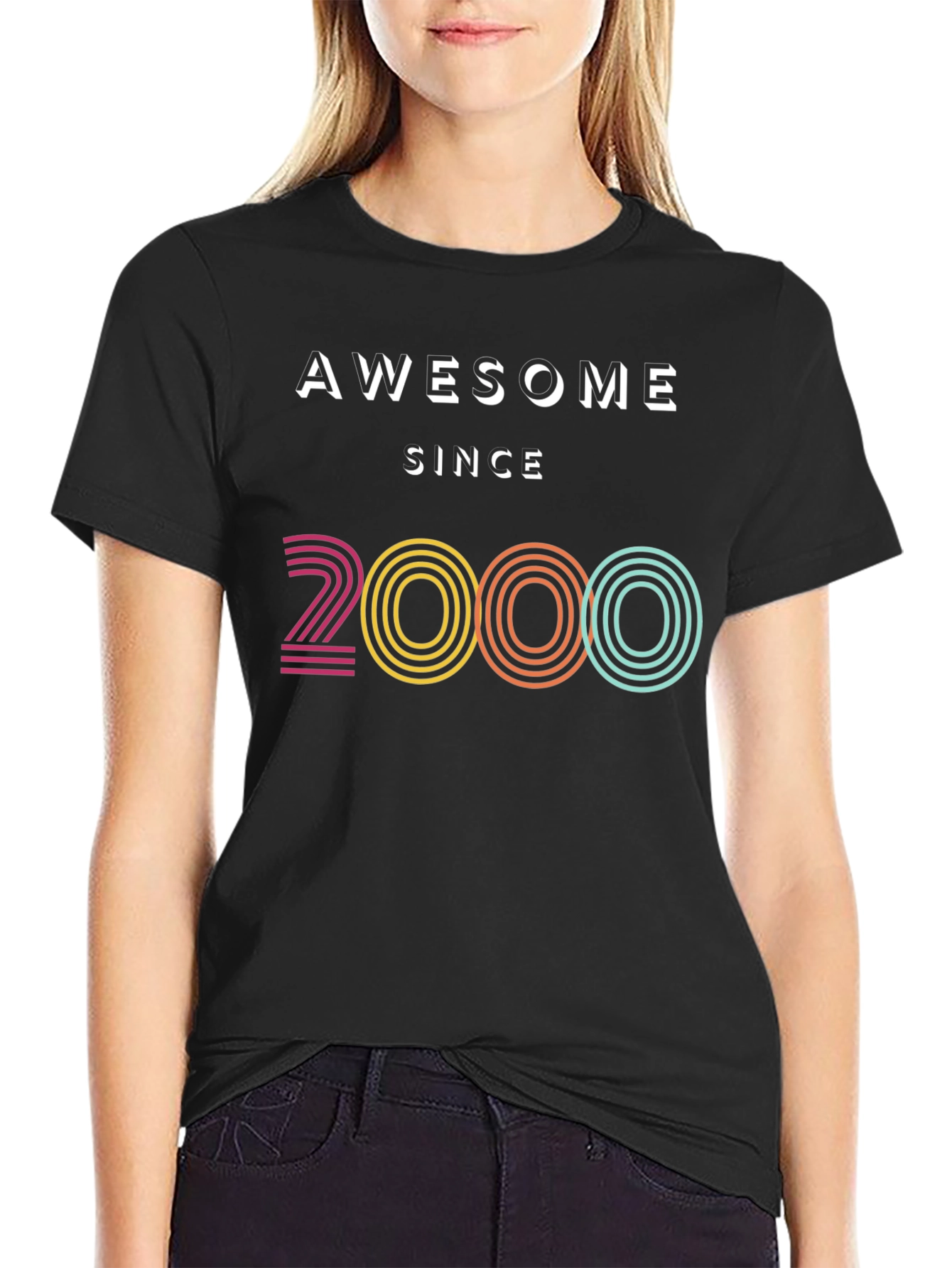 Awesome Since 2000 Black T-Shirt
