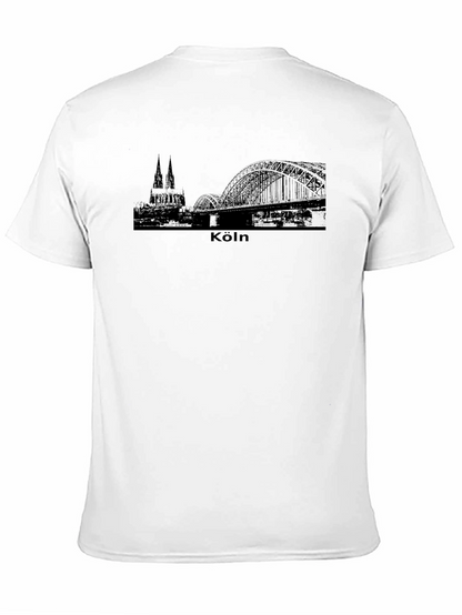 Köln Skyline Mens Black T-Shirt