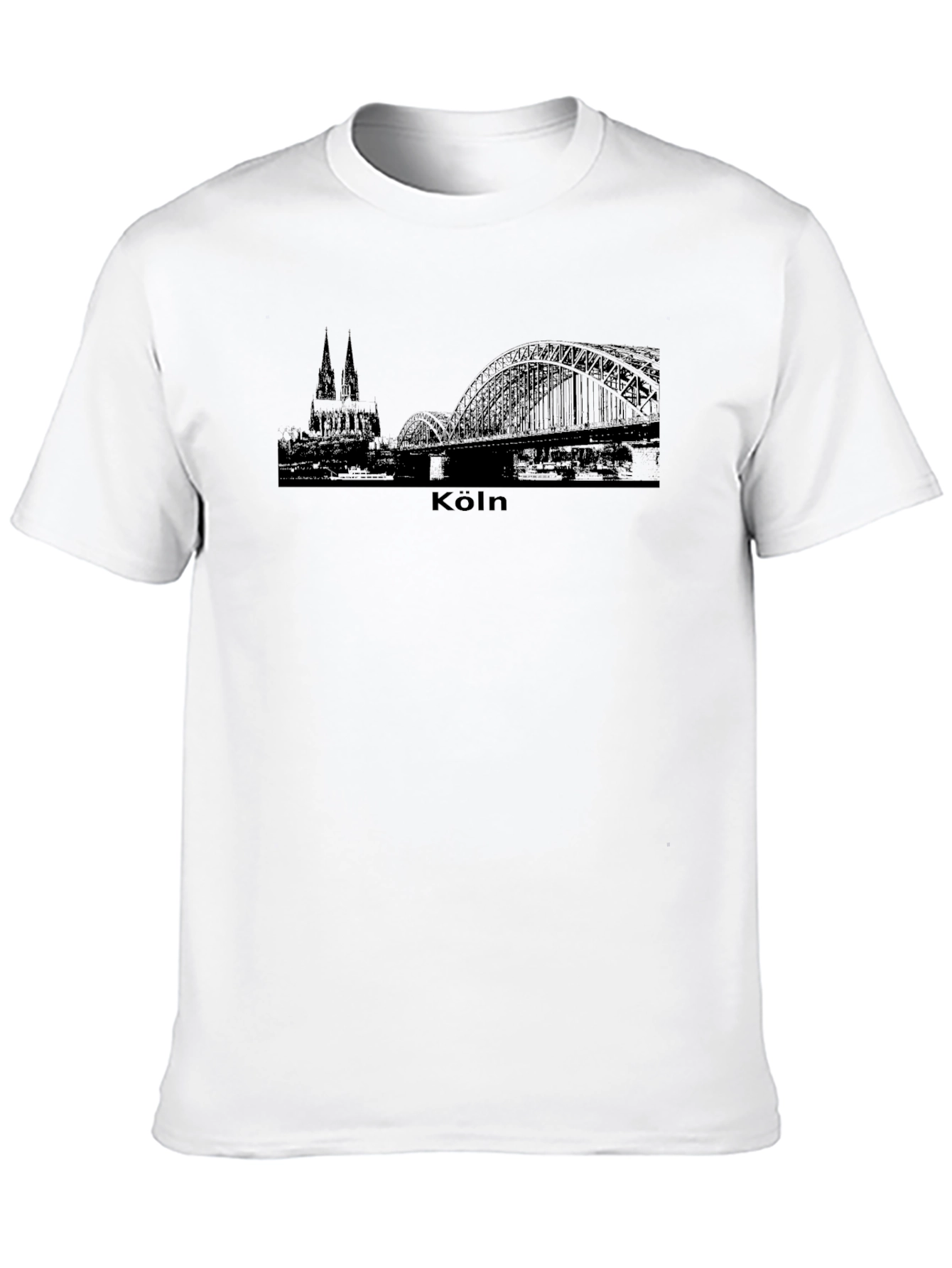 Köln Skyline Mens Black T-Shirt
