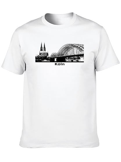 Köln Skyline Mens Black T-Shirt