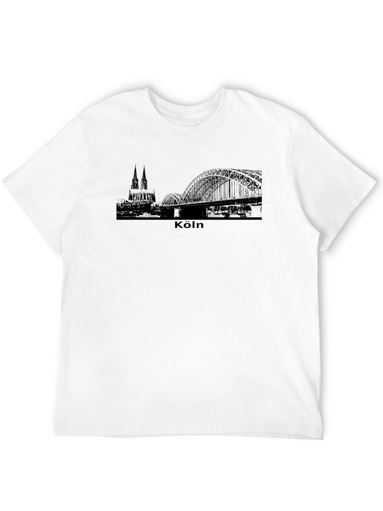 Köln Skyline Mens Black T-Shirt