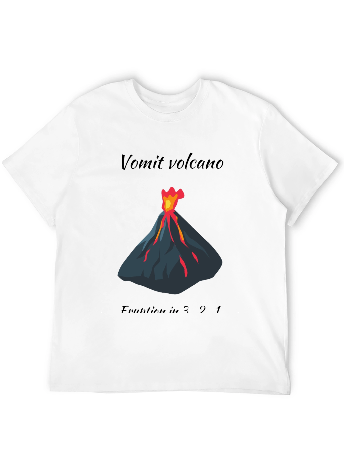 Vomit Volcano Eruption Graphic Tee