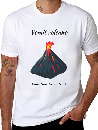 Vomit Volcano Eruption Graphic Tee