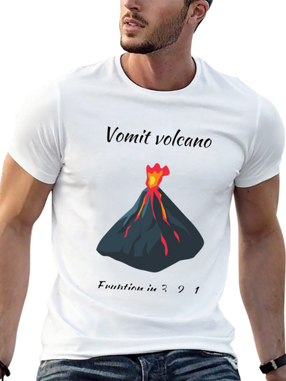 Vomit Volcano Eruption Graphic Tee