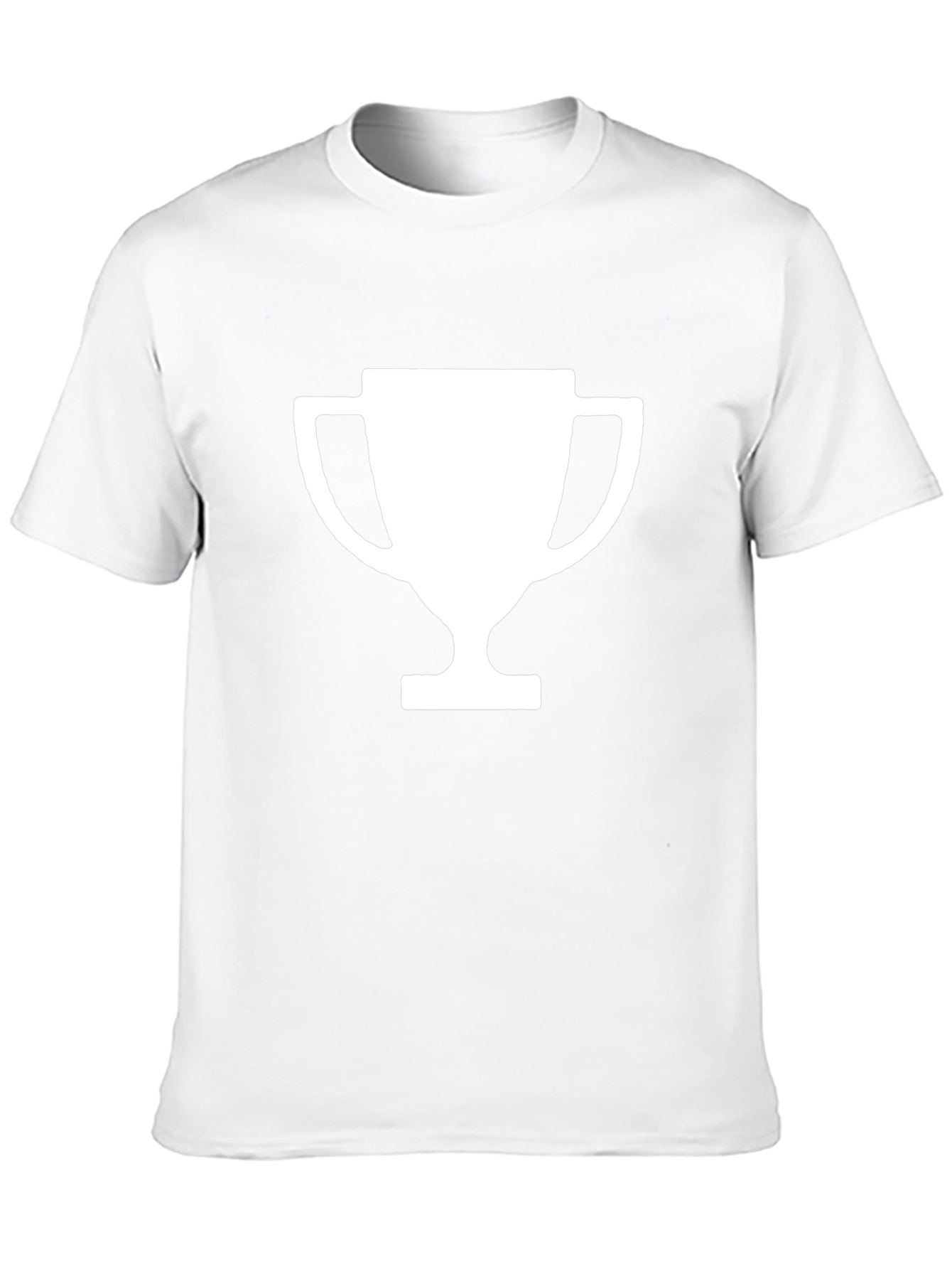Black T-Shirt with White Trophy Graphic