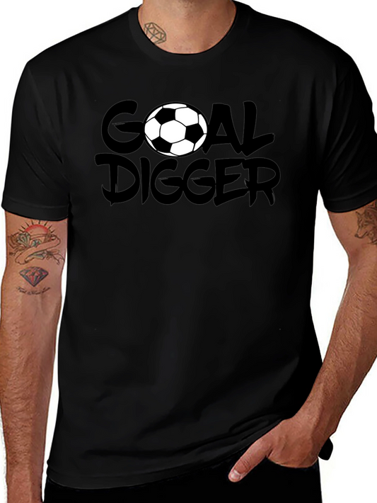 Goal Digger Soccer Graphic T-Shirt - Black