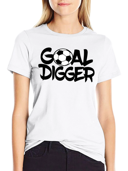 Goal Digger Soccer Graphic T-Shirt - Black