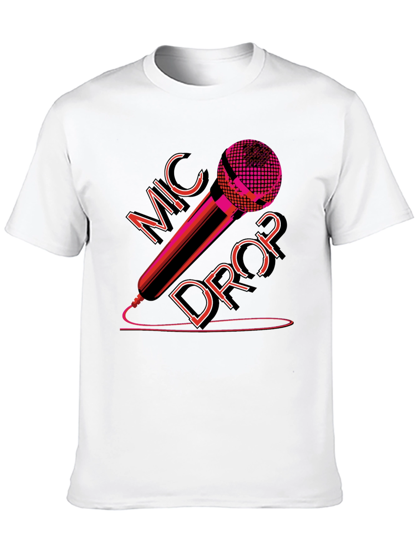 Mic Drop Graphic Tee - Black Cotton T-Shirt