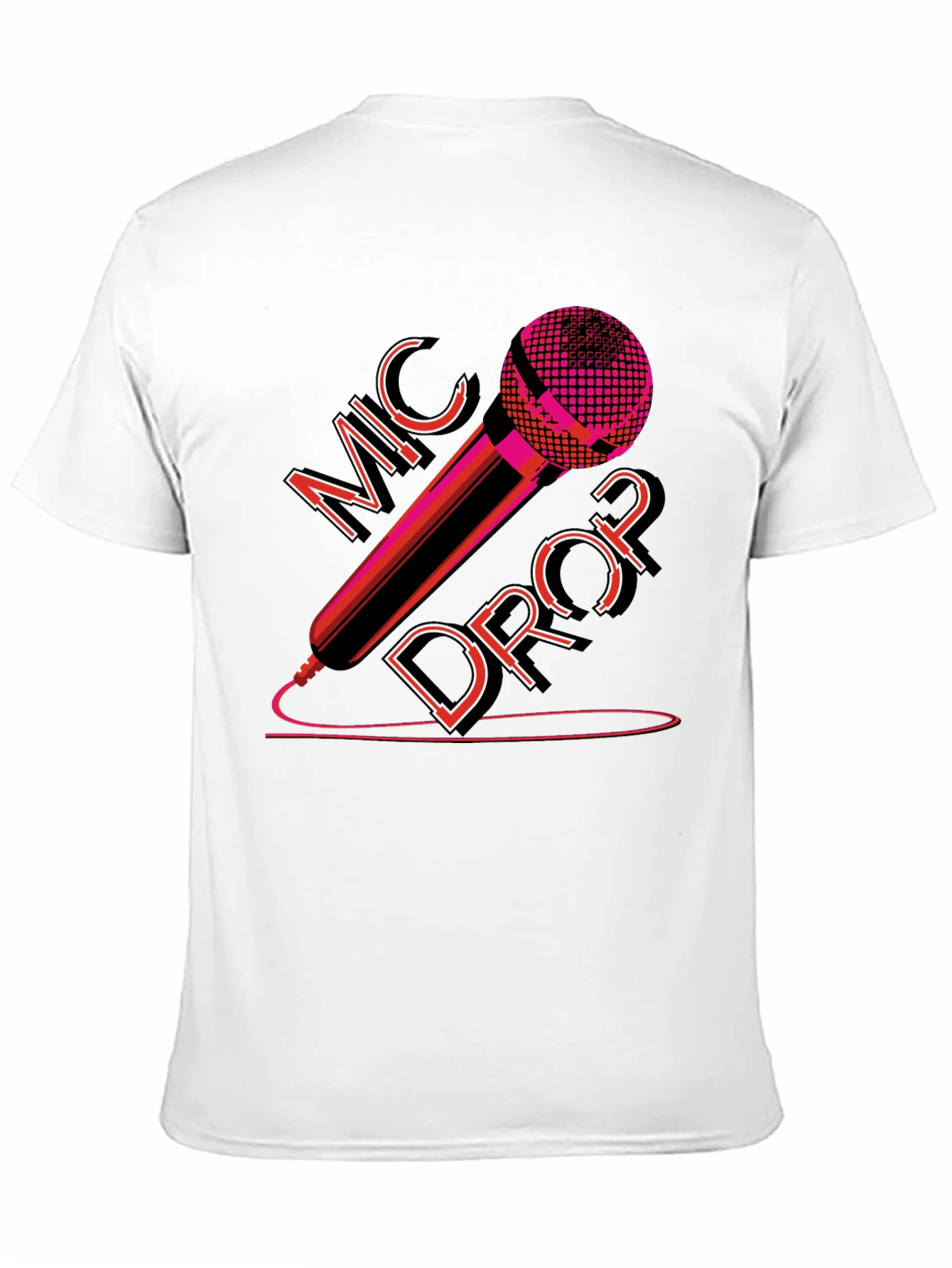 Mic Drop Graphic Tee - Black Cotton T-Shirt