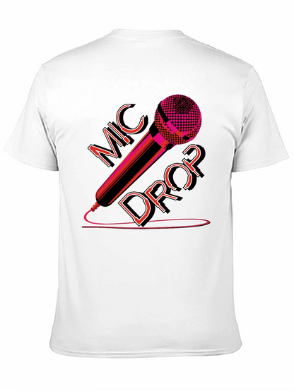 Mic Drop Graphic Tee - Black Cotton T-Shirt