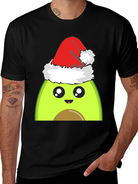 Avocado Santa Hat Graphic Tee