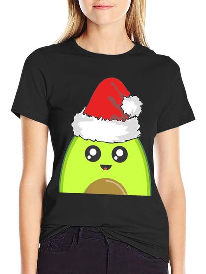 Avocado Santa Hat Graphic Tee
