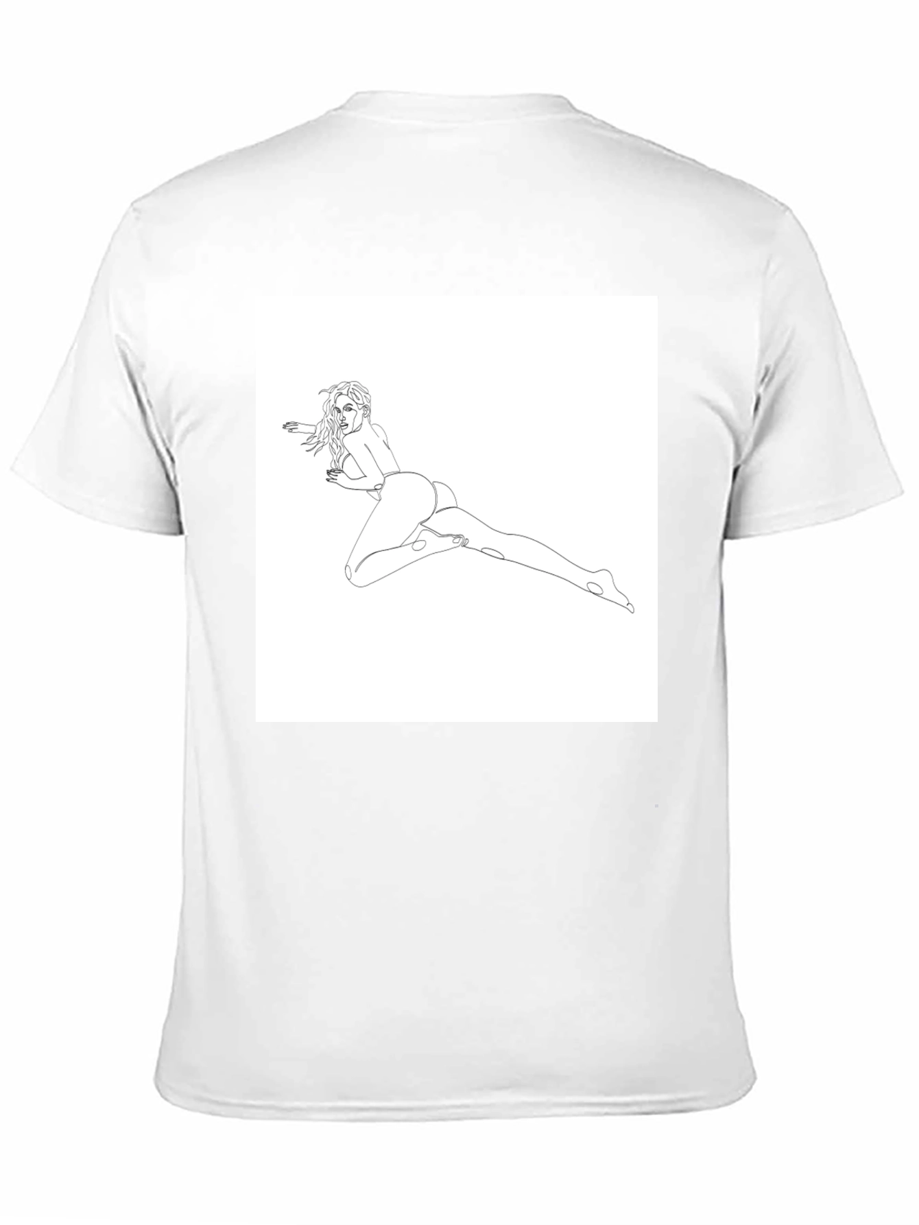 Line Art Womans T-Shirt - Black