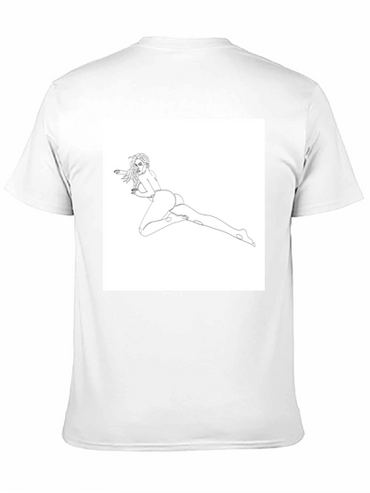 Line Art Womans T-Shirt - Black