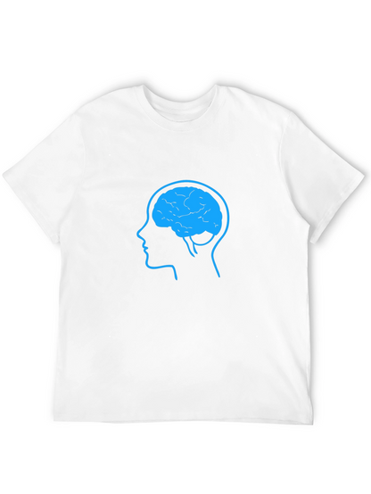 Brain Graphic Tee - Black Cotton Blend