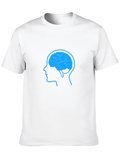 Brain Graphic Tee - Black Cotton Blend