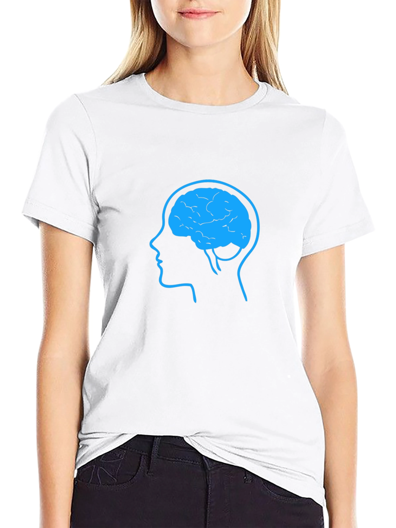 Brain Graphic Tee - Black Cotton Blend