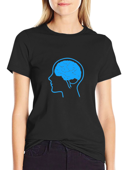Brain Graphic Tee - Black Cotton Blend