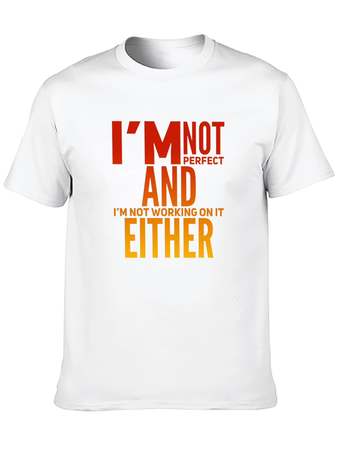 Funny Graphic T-Shirt - Im Not Perfect Slogan