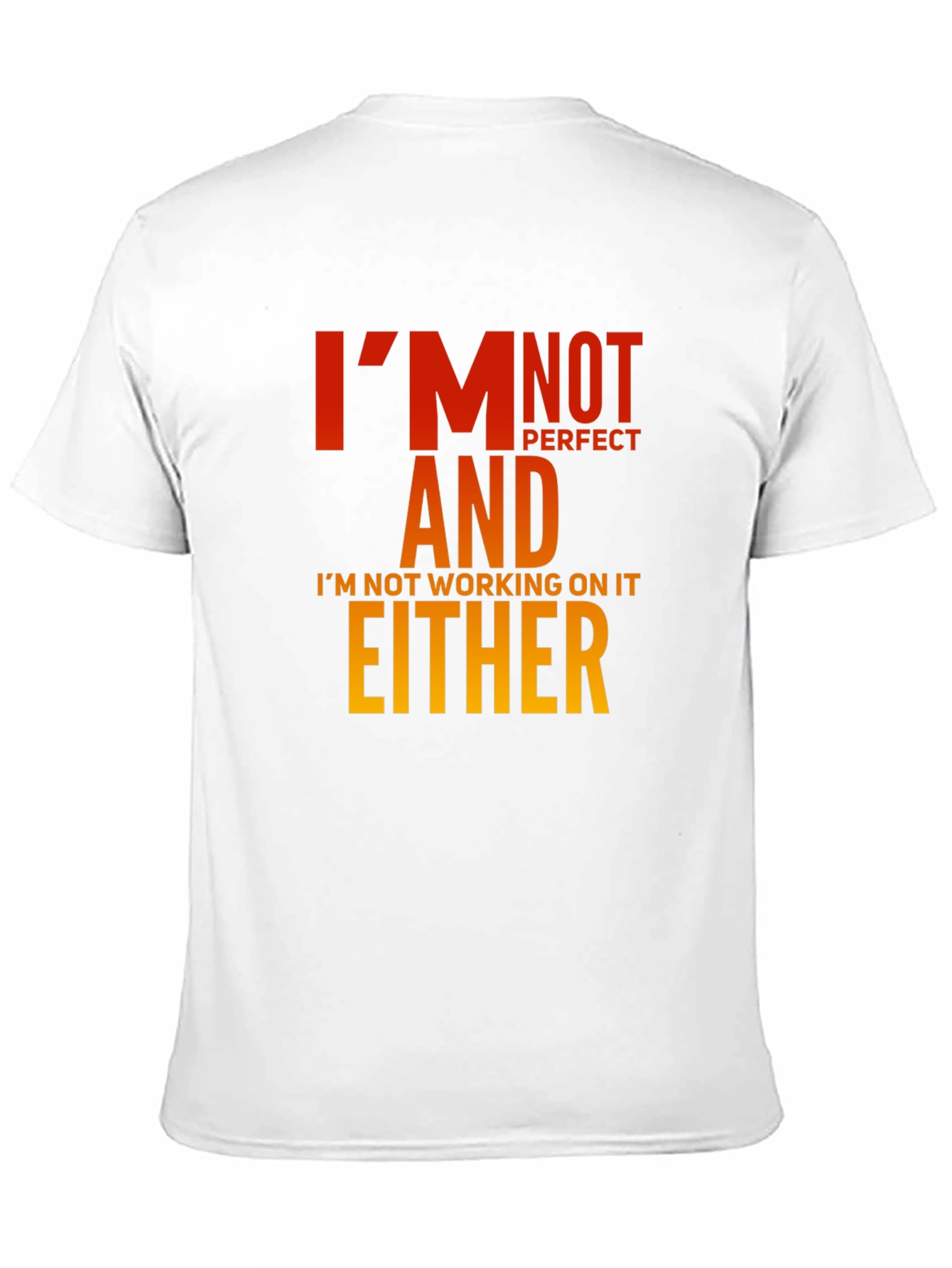 Funny Graphic T-Shirt - Im Not Perfect Slogan