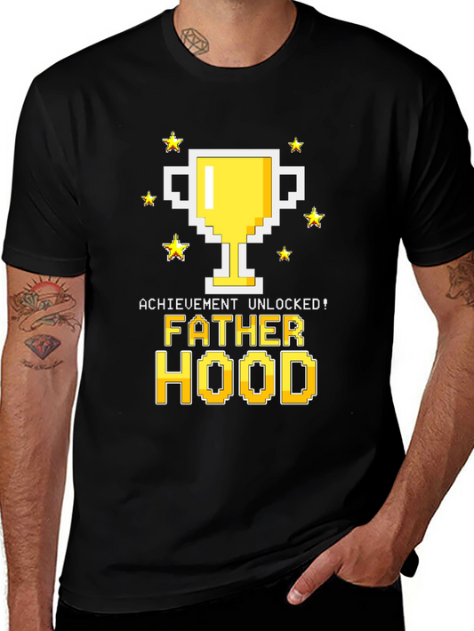 Fatherhood Unlocked Graphic Tee - Gamer Dad Shirt