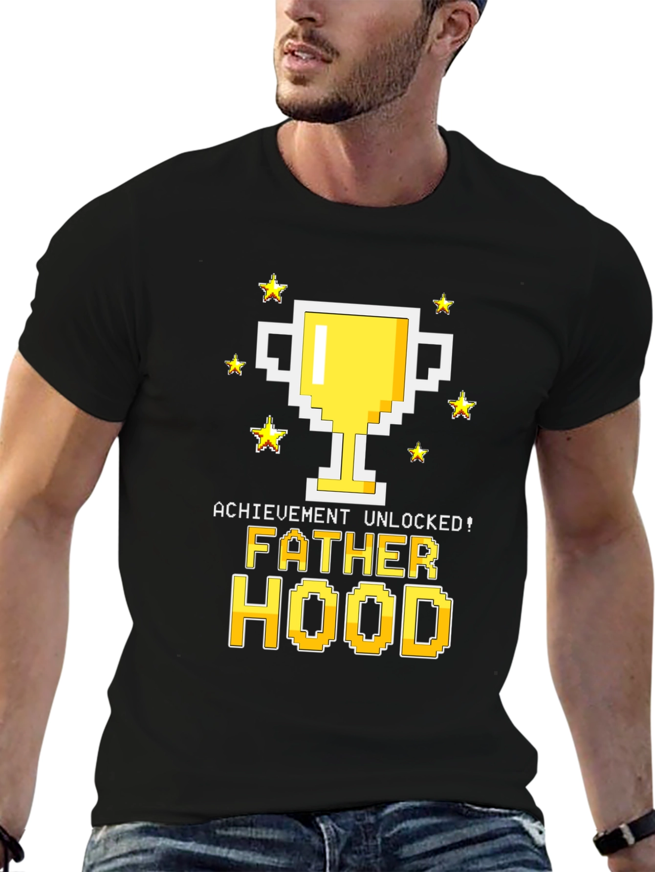 Fatherhood Unlocked Graphic Tee - Gamer Dad Shirt