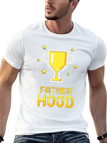 Fatherhood Unlocked Graphic Tee - Gamer Dad Shirt
