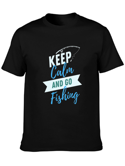 Keep Calm and Go Fishing Graphic T-Shirt