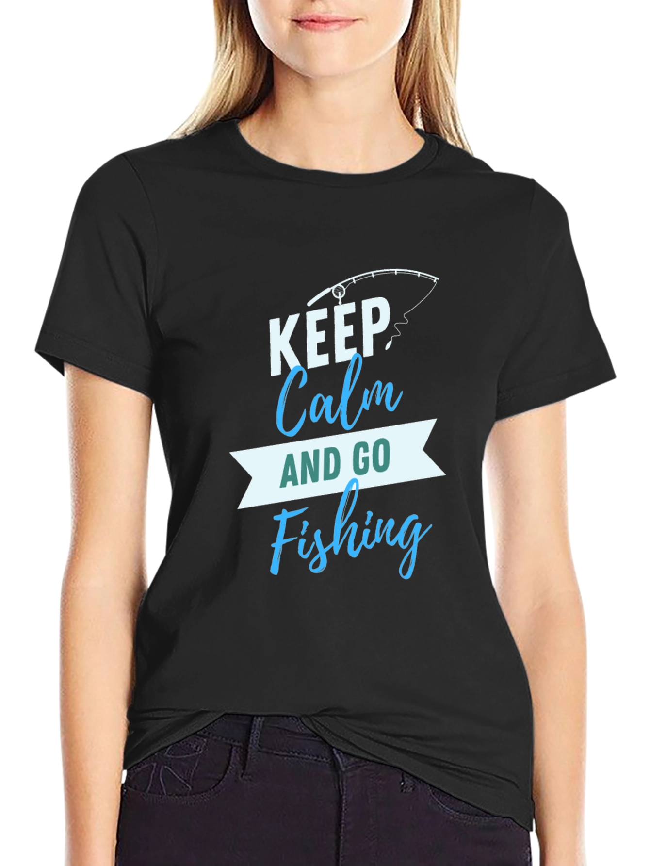 Keep Calm and Go Fishing Graphic T-Shirt