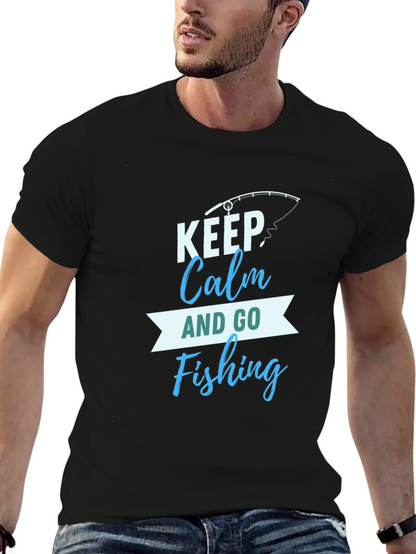 Keep Calm and Go Fishing Graphic T-Shirt