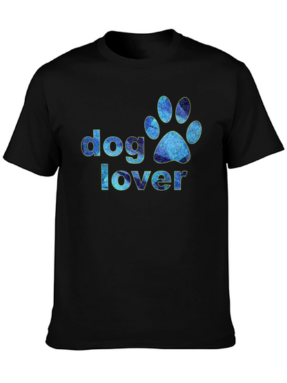 Dog Lover Paw Print Graphic T-Shirt