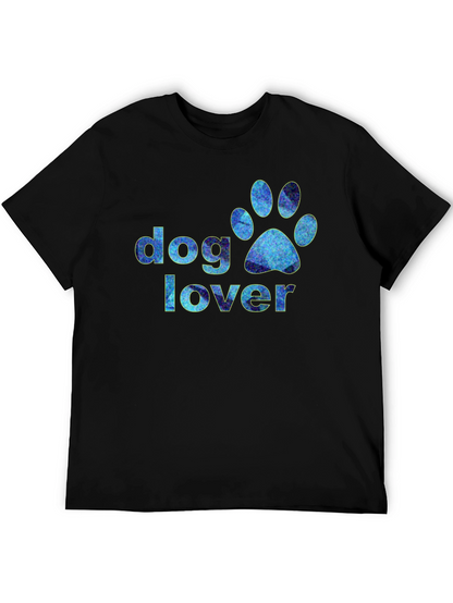 Dog Lover Paw Print Graphic T-Shirt
