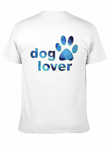 Dog Lover Paw Print Graphic T-Shirt