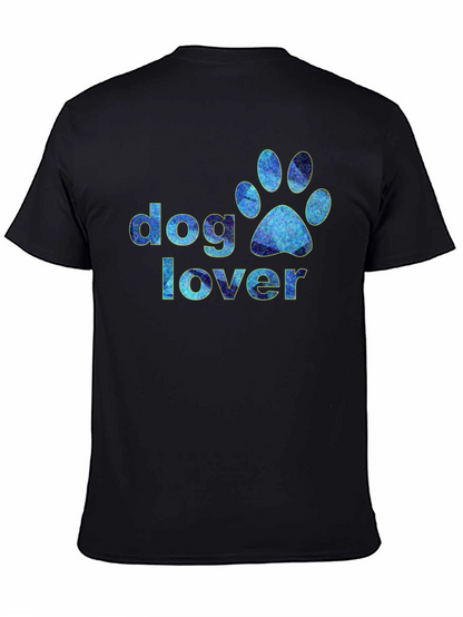Dog Lover Paw Print Graphic T-Shirt