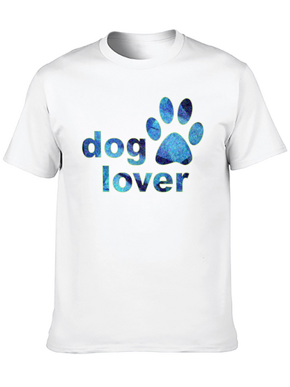 Dog Lover Paw Print Graphic T-Shirt