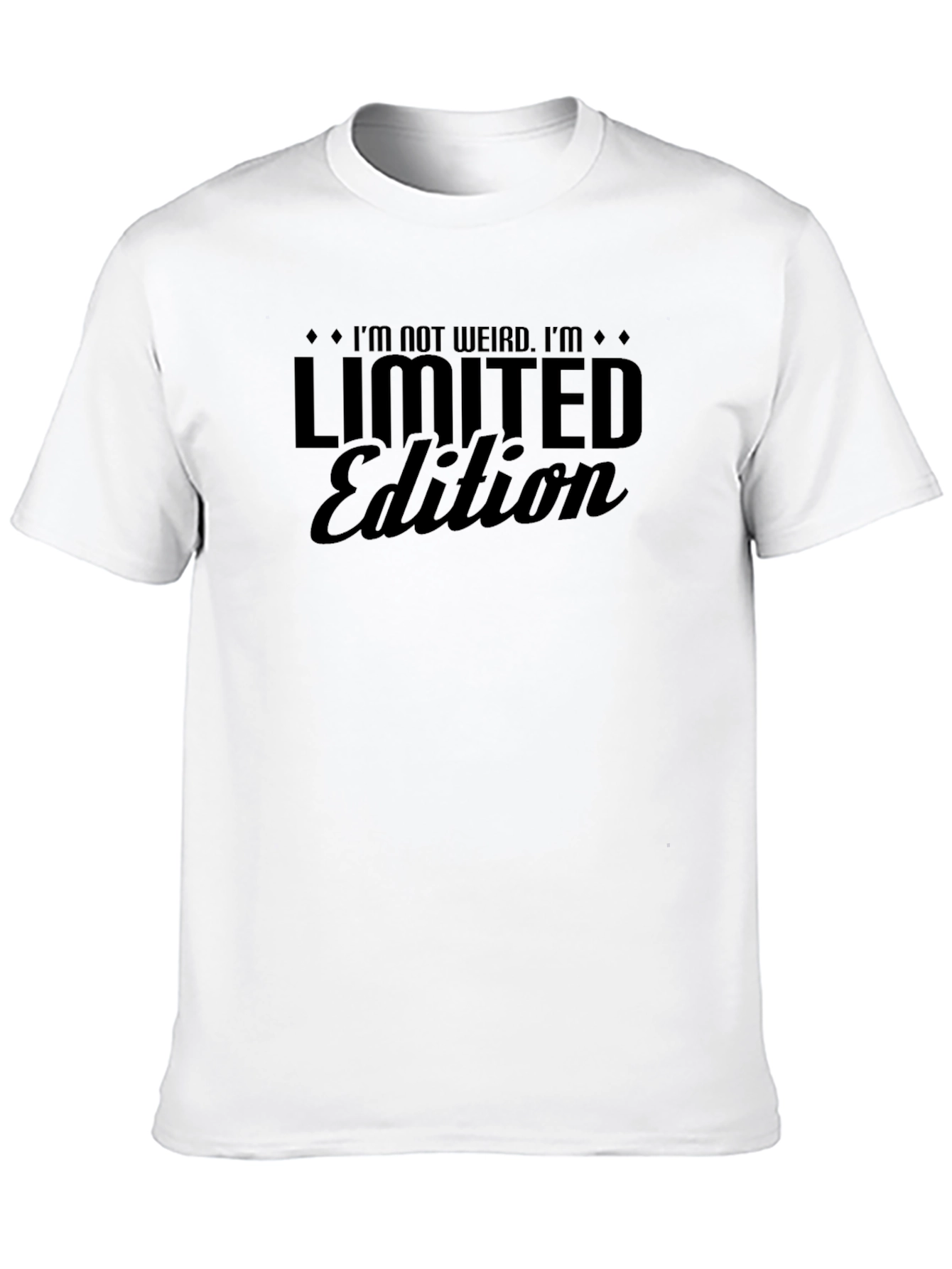 Im Not Weird Im Limited Edition Black Graphic T-Shirt