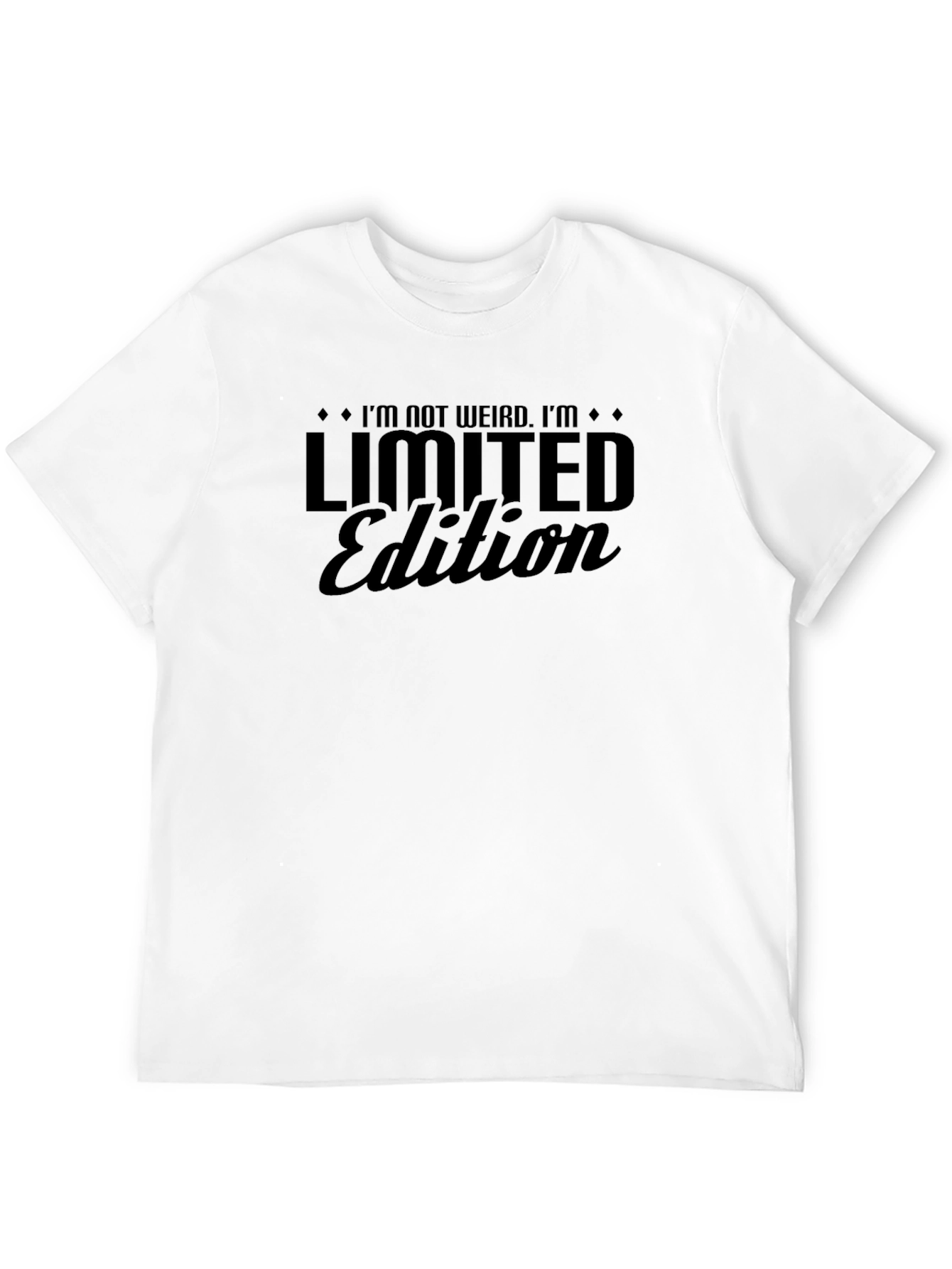 Im Not Weird Im Limited Edition Black Graphic T-Shirt