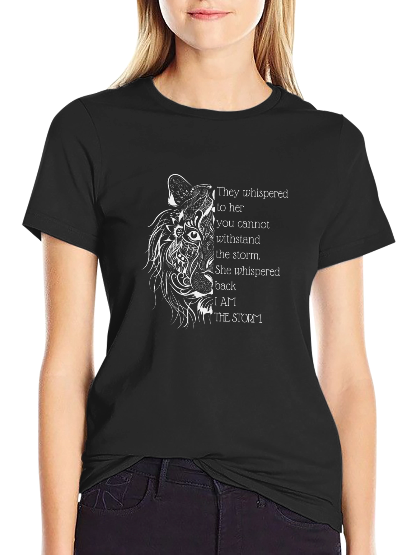 Black Graphic Tee - Wolf & Storm Design