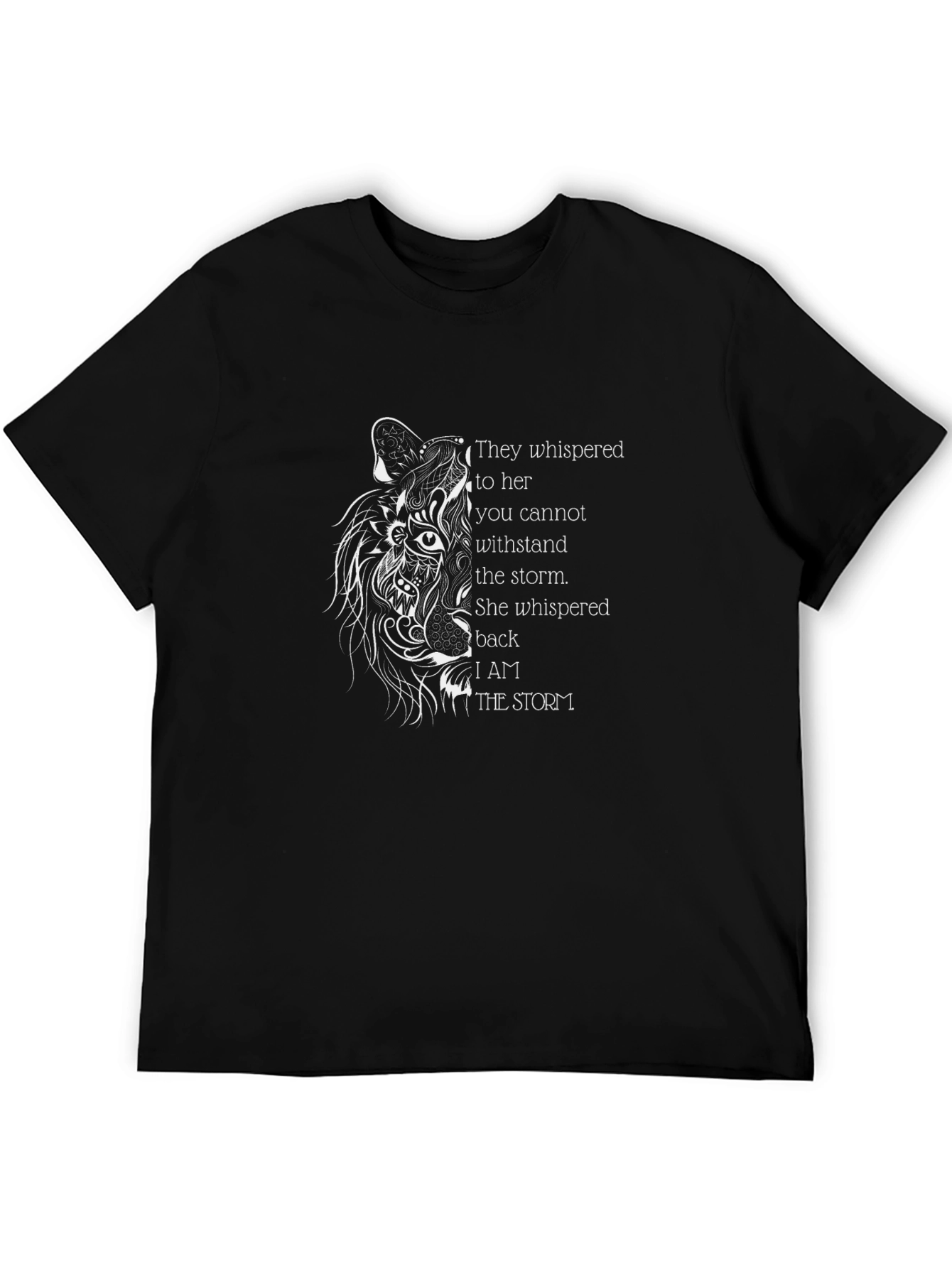 Black Graphic Tee - Wolf & Storm Design