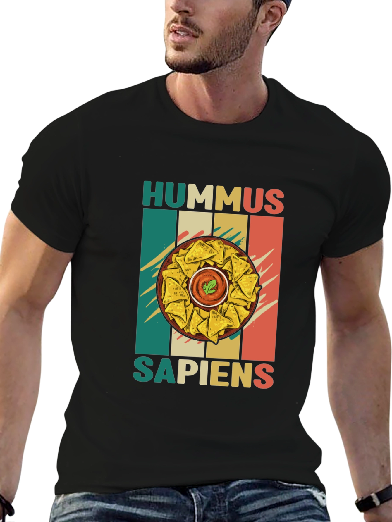 Hummus Sapiens Graphic Tee - Foodie Humor T-Shirt