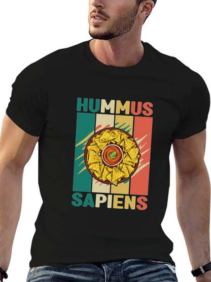 Hummus Sapiens Graphic Tee - Foodie Humor T-Shirt