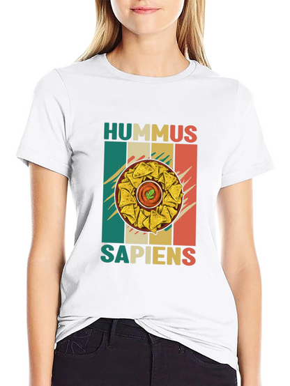 Hummus Sapiens Graphic Tee - Foodie Humor T-Shirt