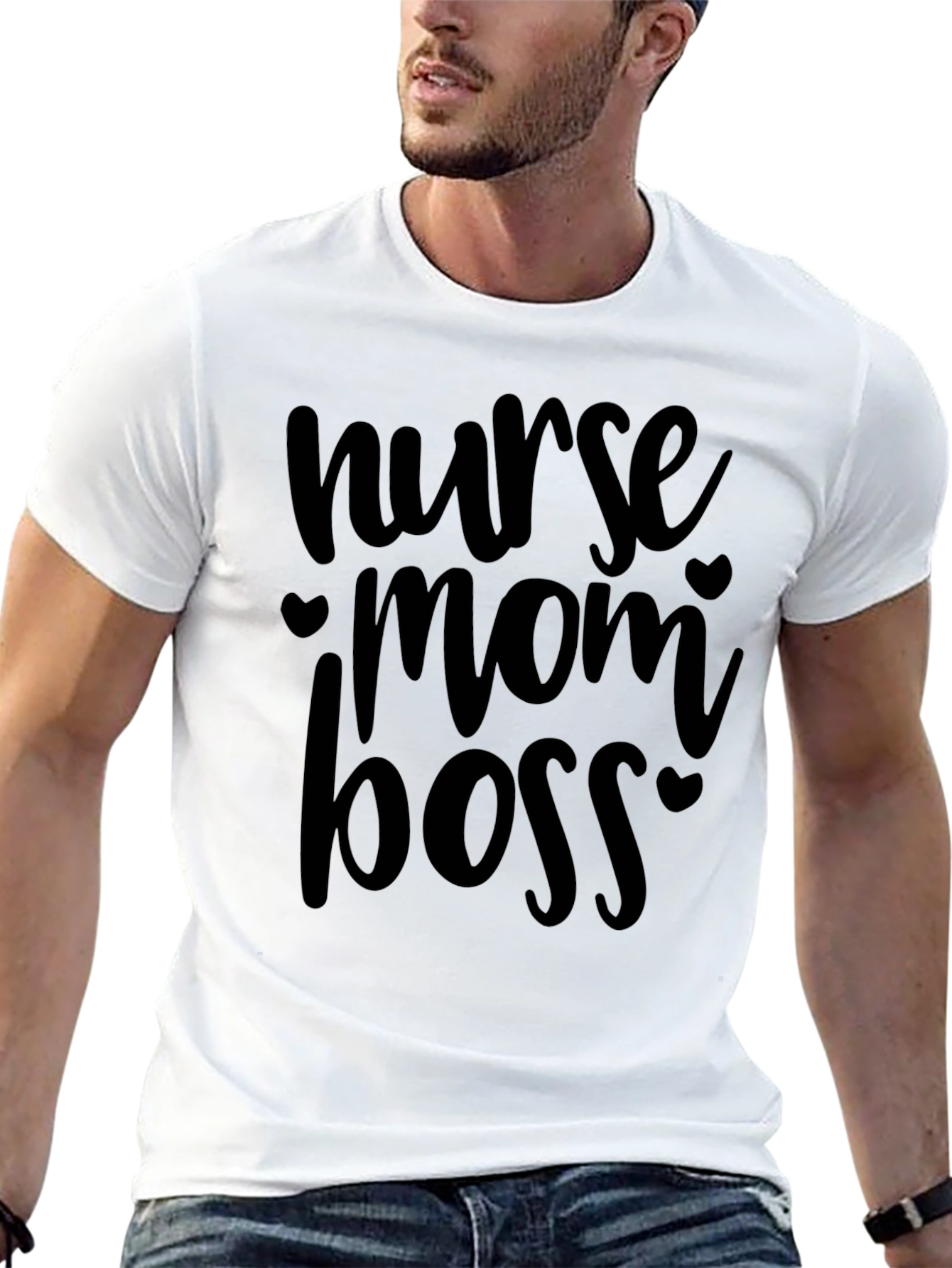 Nurse Mom Boss Graphic Tee - Black