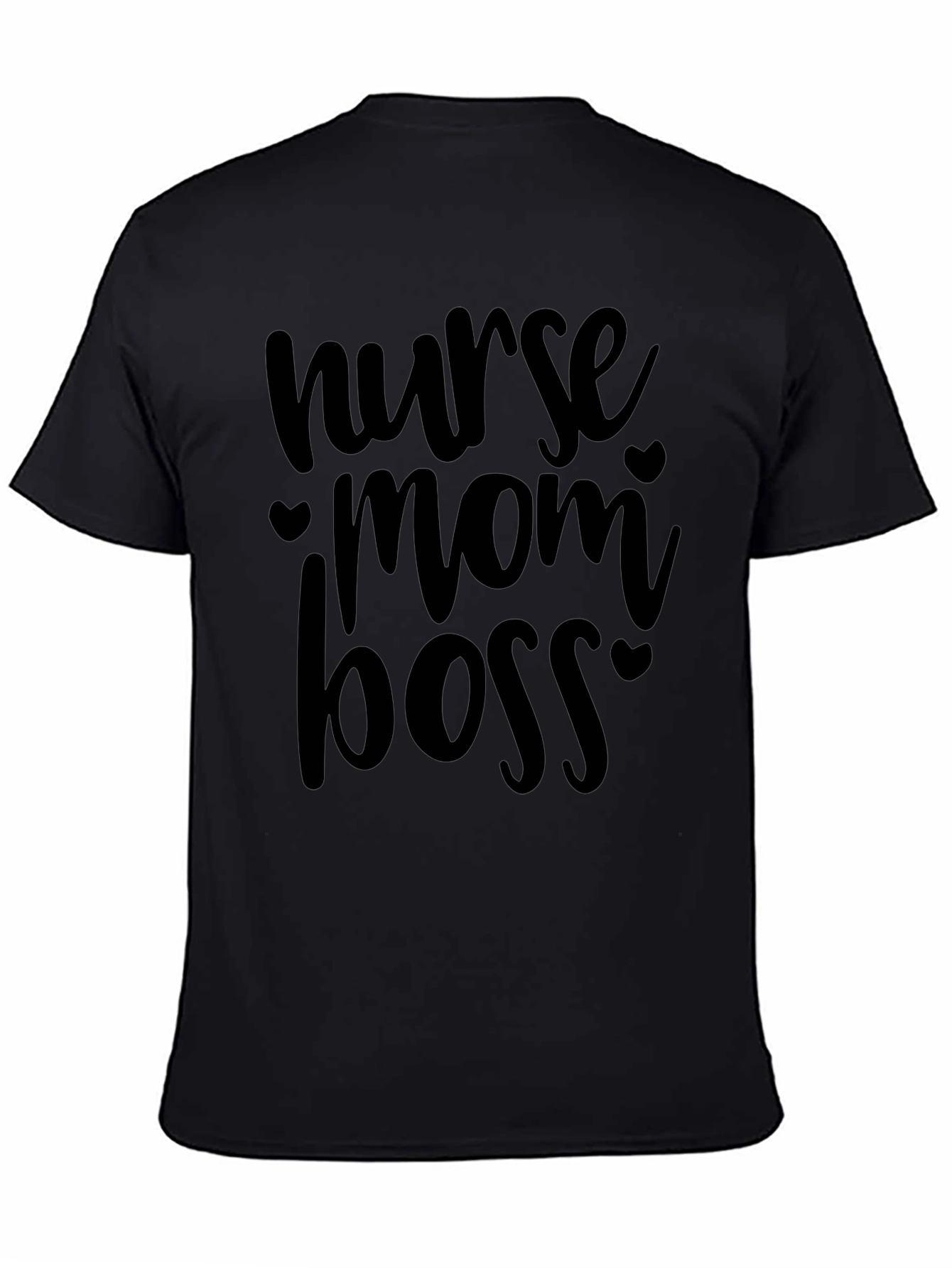 Nurse Mom Boss Graphic Tee - Black